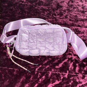 Lavender Quilted Crossbody Bag